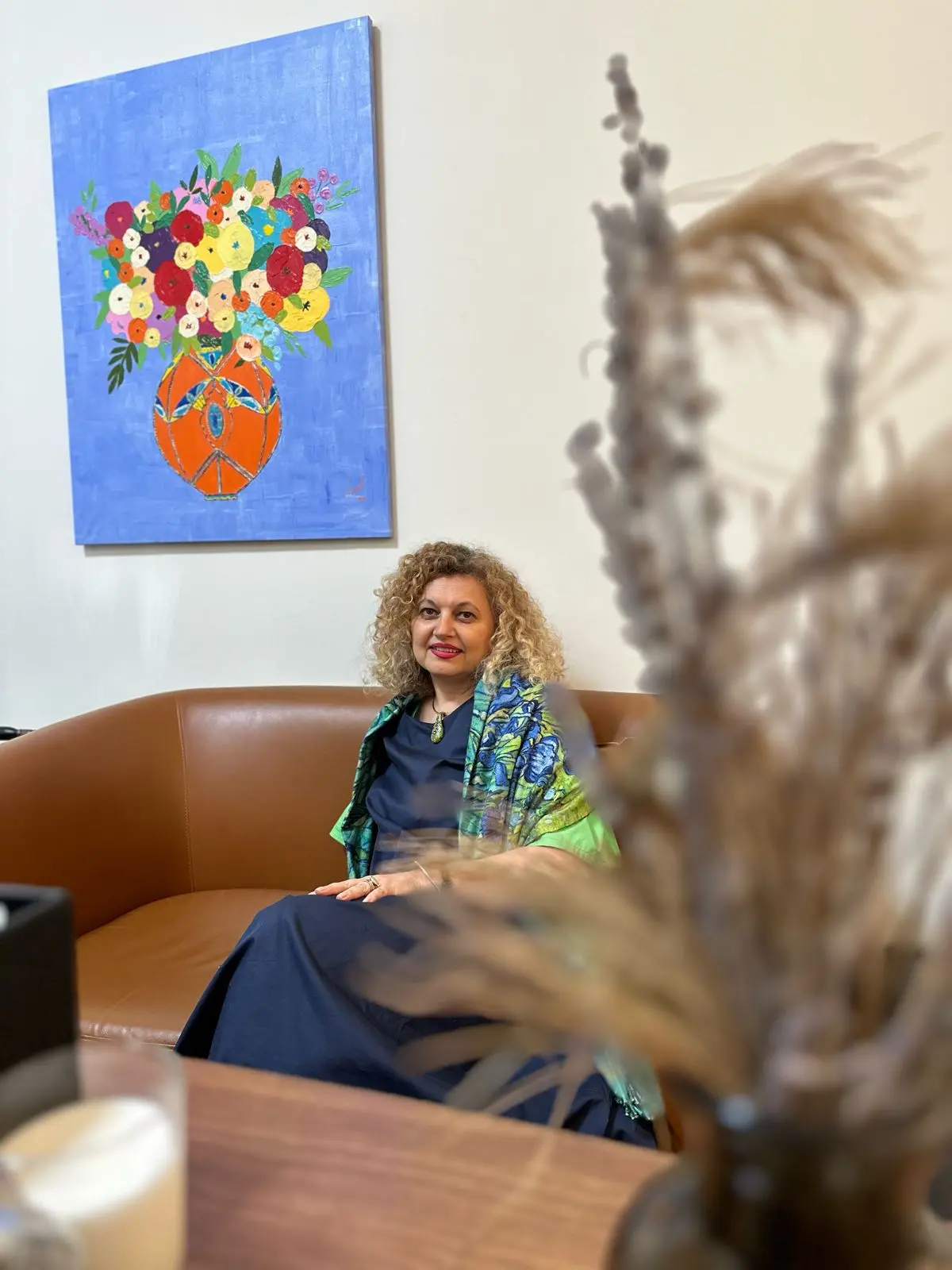 Comfortable therapy setting with Dr. Maria Simona Basescu