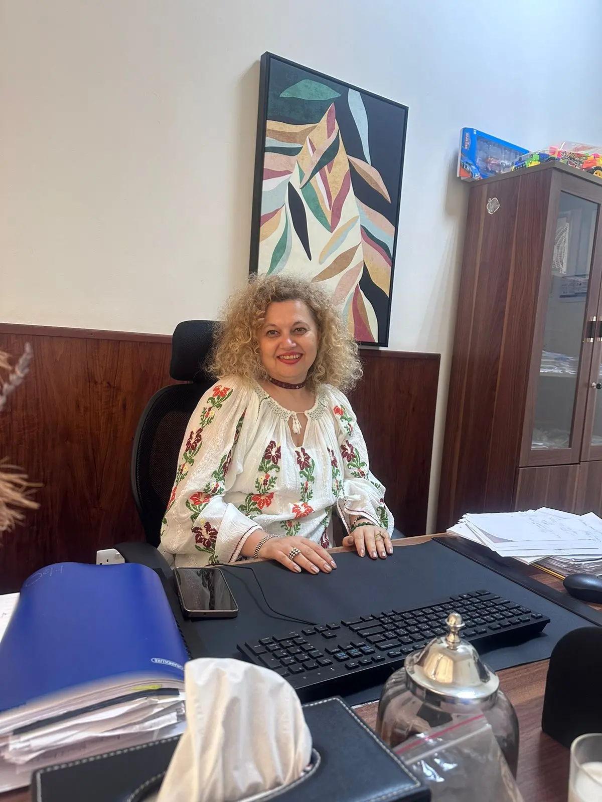 Dr. Maria Simona Basescu in her office in Abu Dhabi